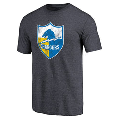 Los Angeles Chargers Throwback Logo Tri-Blend T-Shirt Navy