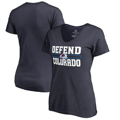 Colorado Avalanche Women's Hometown Collection Defend V-Neck T-Shirt - Navy - NHL 2716612