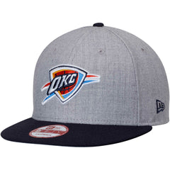 Oklahoma City Thunder Two-Tone 9FIFTY Snapback Adjustable Hat Heathered Gray/Navy | New Era for sale