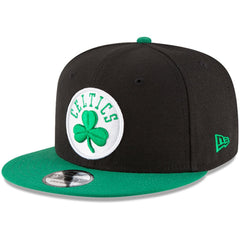 Boston Celtics 2-Tone 9FIFTY Adjustable Snapback Hat Black/Kelly Green | New Era Lifestyle