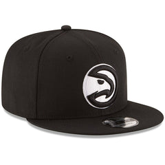 Atlanta Hawks Black & White Logo 9FIFTY Adjustable Snapback Hat Black | New Era Lifestyle
