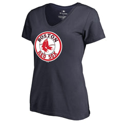 Boston Red Sox Women's Cooperstown Collection Forbes T-Shirt - Navy - MLB on Sale