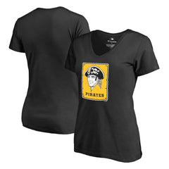 Pittsburgh Pirates Women's Cooperstown Collection Forbes T-Shirt - Black - MLB Lifestyle