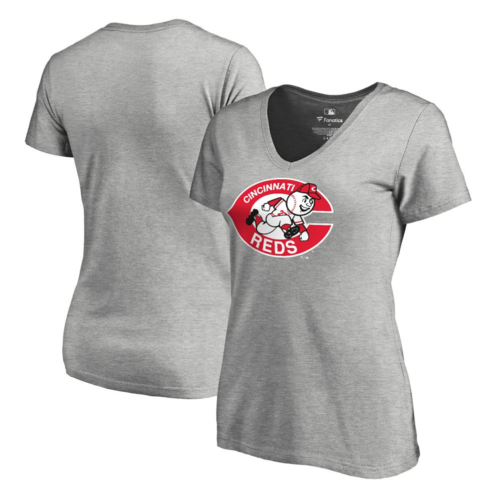 Cincinnati Reds Women's Cooperstown Collection Forbes T-Shirt - Ash - MLB Online