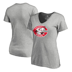 Cincinnati Reds Women's Cooperstown Collection Forbes T-Shirt - Ash - MLB Online