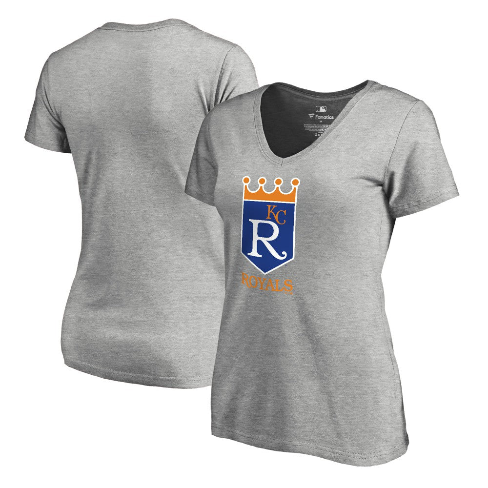 Kansas City Royals Women's Cooperstown Collection Forbes T-Shirt - Ash - MLB Sale