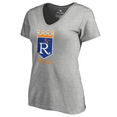 Kansas City Royals Women's Cooperstown Collection Forbes T-Shirt - Ash - MLB Sale