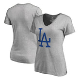 Los Angeles Dodgers Women's Cooperstown Collection Forbes T-Shirt - Ash - MLB Lifestyle
