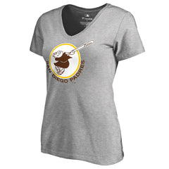 San Diego Padres Women's Cooperstown Collection Forbes T-Shirt - Ash - MLB Lifestyle
