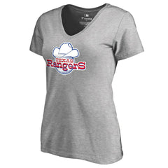 Texas Rangers Women's Cooperstown Collection Forbes T-Shirt - Ash - MLB Online