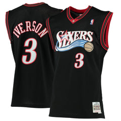 Allen Iverson Philadelphia 76ers 2000/01 Hardwood Classics Swingman Jersey for sale Black | Mitchell & Ness for sale