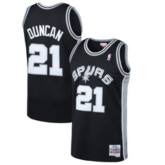 Tim Duncan San Antonio Spurs 1998/99 Hardwood Classics Swingman Jersey Black | Mitchell & Ness US