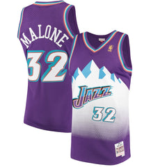 Karl Malone Utah Jazz 1996/97 Hardwood Classics Swingman Jersey Purple | Mitchell & Ness