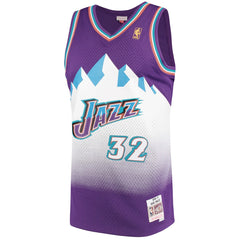Karl Malone Utah Jazz 1996/97 Hardwood Classics Swingman Jersey Purple | Mitchell & Ness