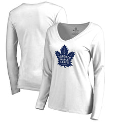 Toronto Maple Leafs Women's Primary Logo Long Sleeve T-Shirt - White - NHL 2770428