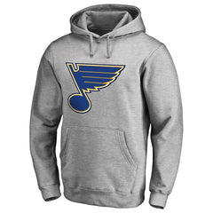 St. Louis Blues Primary Logo Pullover Hoodie II - Heather Gray - NHL 2770657