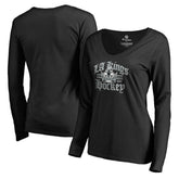 Los Angeles Kings Women's Hometown Collection The Crown Long Sleeve T-Shirt - Black - NHL 2780757