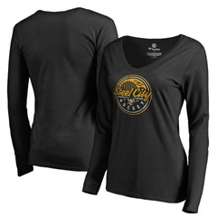 Pittsburgh Penguins Women's Hometown Collection Steel City Long Sleeve T-Shirt - Black - NHL 2780758