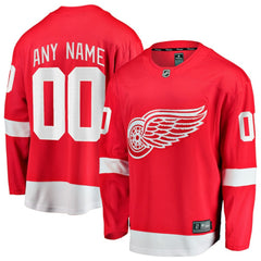 Detroit Red Wings Fanatics Home Breakaway Custom Jersey - Red - NHL 2791497