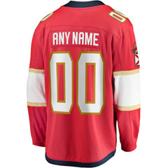 Florida Panthers Fanatics Home Breakaway Custom Jersey - Red - NHL 2791499
