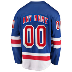 New York Rangers Fanatics Home Breakaway Custom Jersey - Blue - NHL 2791506