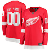 Detroit Red Wings Fanatics Women's Home Breakaway Custom Jersey - Red - NHL 2793372