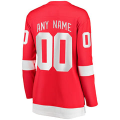 Detroit Red Wings Fanatics Women's Home Breakaway Custom Jersey - Red - NHL 2793372