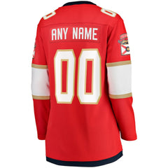 Florida Panthers Fanatics Women's Home Breakaway Custom Jersey - Red - NHL 2793374
