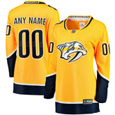 Nashville Predators Fanatics Women's Home Breakaway Custom Jersey - Yellow - NHL 2793378