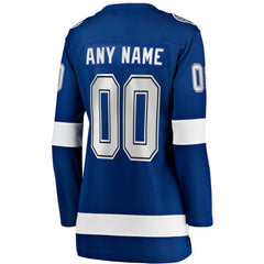 Tampa Bay Lightning Fanatics Women's Home Breakaway Custom Jersey - Blue - NHL 2793384