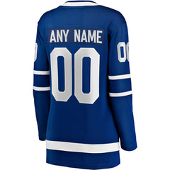 Toronto Maple Leafs Fanatics Women's Home Breakaway Custom Jersey - Blue - NHL 2793385