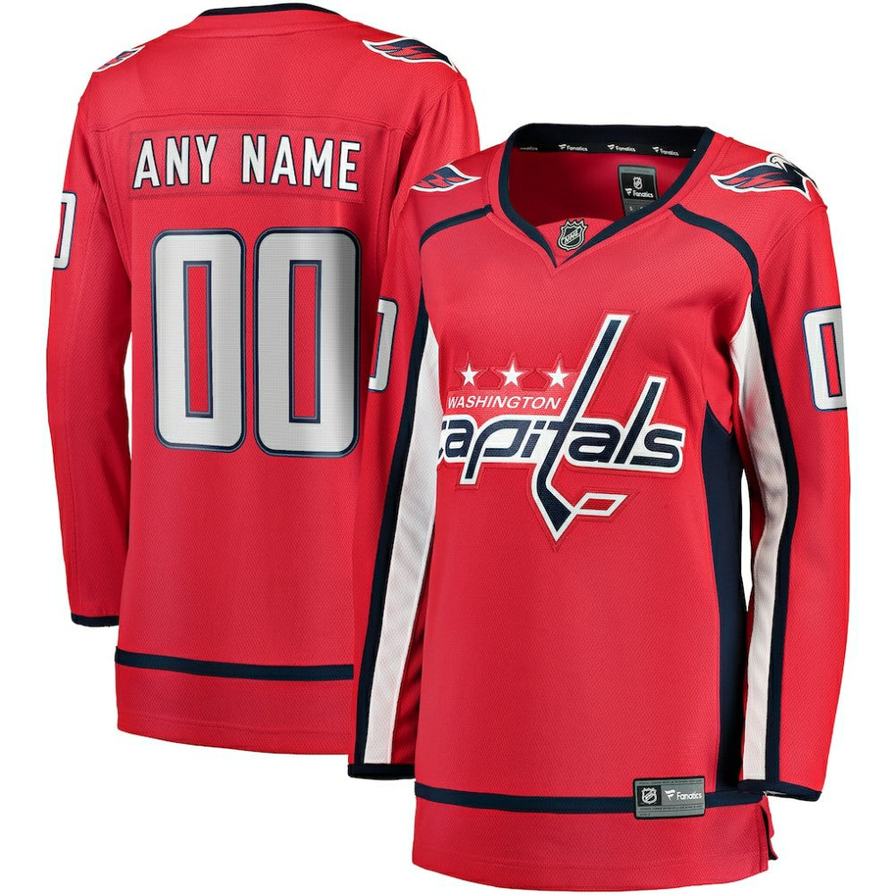 Washington Capitals Fanatics Women's Home Breakaway Custom Jersey - Red - NHL 2793388