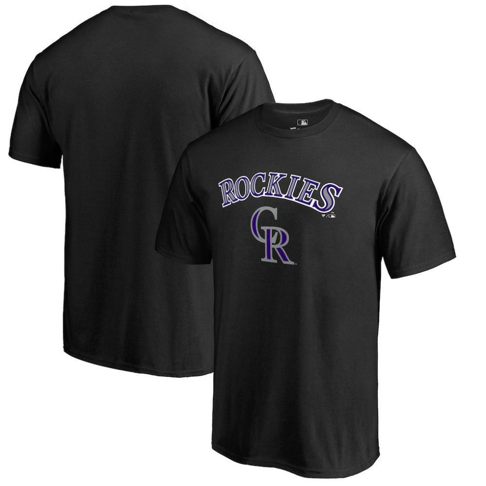 Colorado Rockies Team Lockup T-Shirt - Black - MLB Lifestyle