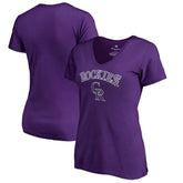 Colorado Rockies Women's Team Lockup T-Shirt - Purple - MLB Online