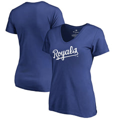 Kansas City Royals Women's Team Wordmark T-Shirt - Royal - MLB Sale
