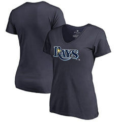 Tampa Bay Rays Women's Team Wordmark T-Shirt - Navy - MLB Discount