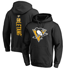 Kris Letang Pittsburgh Penguins Backer Pullover Hoodie - Black - NHL 2797344