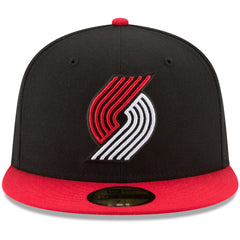 Portland Trail Blazers Team Color 2-Tone 59FIFTY Fitted Hat Black/Red | New Era for sale