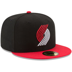 Portland Trail Blazers Team Color 2-Tone 59FIFTY Fitted Hat Black/Red | New Era for sale