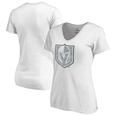Vegas Golden Knights Women's Whiteout V-Neck T-Shirt - White - NHL 2799839