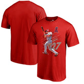 Mike Trout Los Angeles Angels Fade Away T-Shirt - Red - MLB Discount