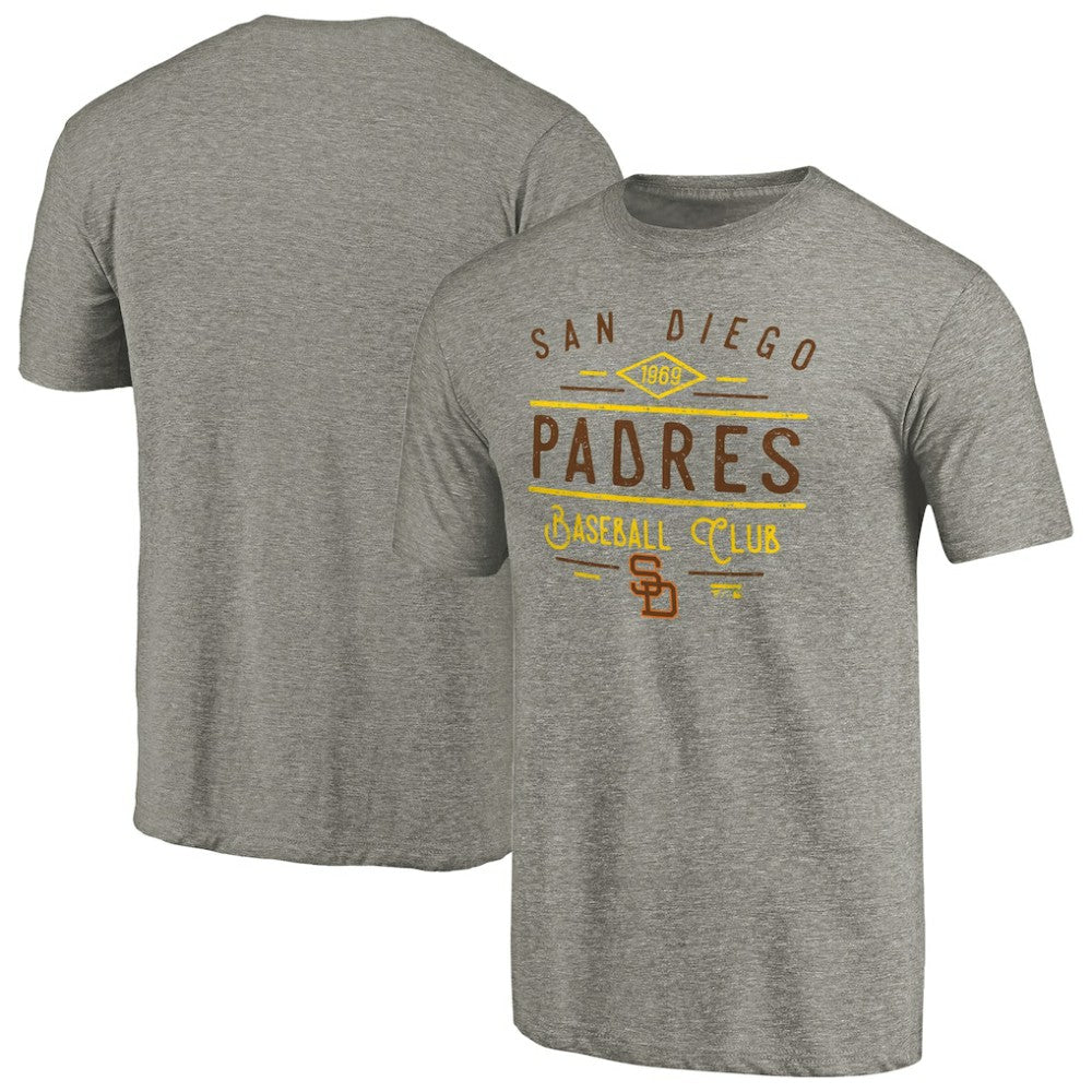 San Diego Padres Cooperstown Collection Doubleday Tri-Blend T-Shirt - Gray - MLB Sale