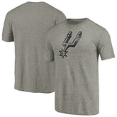 San Antonio Spurs Distressed Team Logo Tri-Blend T-Shirt Heather Gray