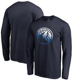 Minnesota Timberwolves Gradient Logo Long Sleeve T-Shirt Navy