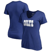 Indianapolis Colts Women's Wordmark V-Neck T-Shirt Royal