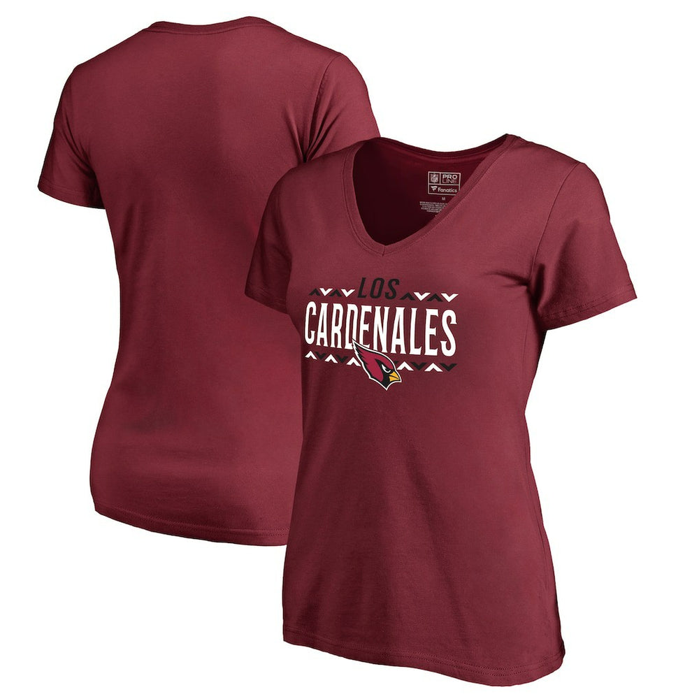 Arizona Cardinals Women's Arriba V-Neck T-Shirt Cardinal