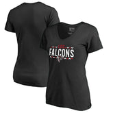 Atlanta Falcons Women's Arriba V-Neck T-Shirt Black