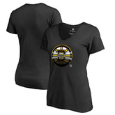 Boston Bruins Women's Midnight Mascot V-Neck T-Shirt - Black - NHL 2874590