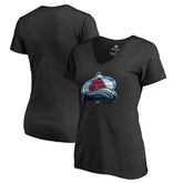 Colorado Avalanche Women's Midnight Mascot V-Neck T-Shirt - Black - NHL 2874595