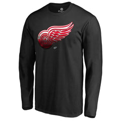 Detroit Red Wings Midnight Mascot Long Sleeve T-Shirt - Black - NHL 2874743